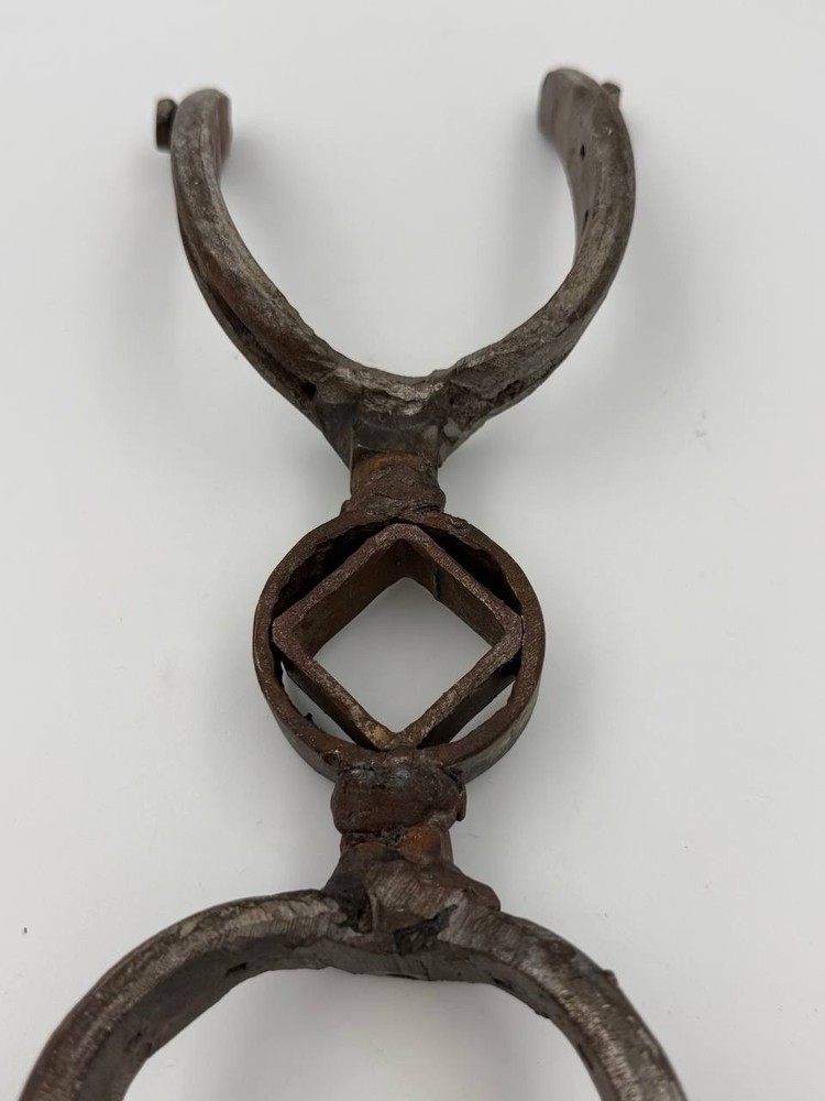 🔥 Vintage Hand Forged Blacksmith Tongs Iron Tool Rustic Primitive