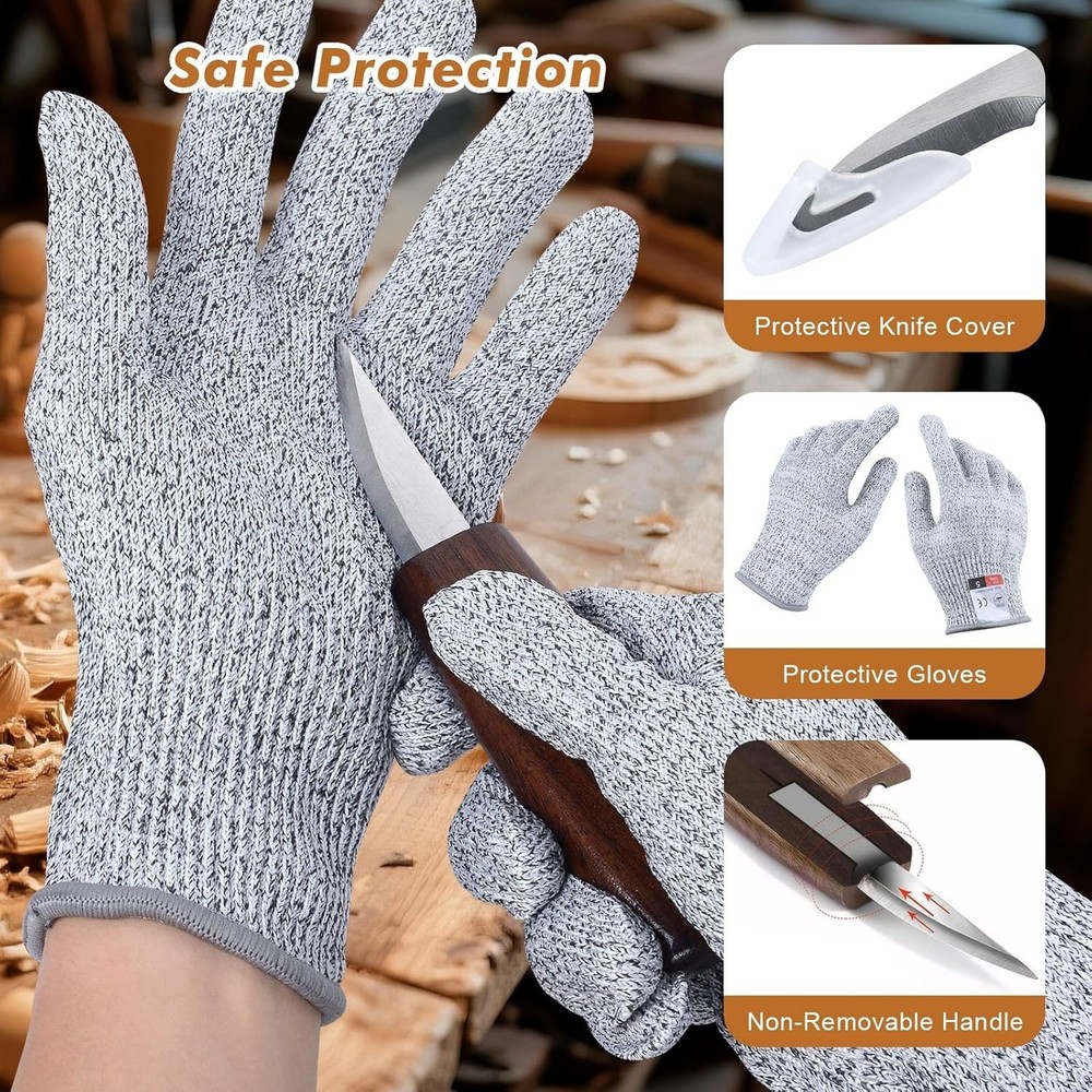 Essentials Wood Carving Knife Set: 42 Tools for Beginners & Professionals