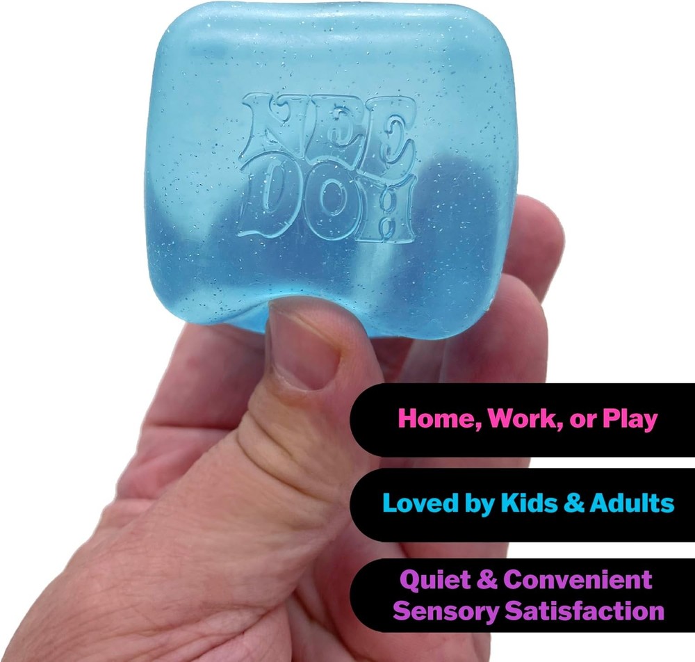 Schylling NeeDoh Nice Cube -Sensory Squeeze Toy with Super Solid Squish - 2.25"