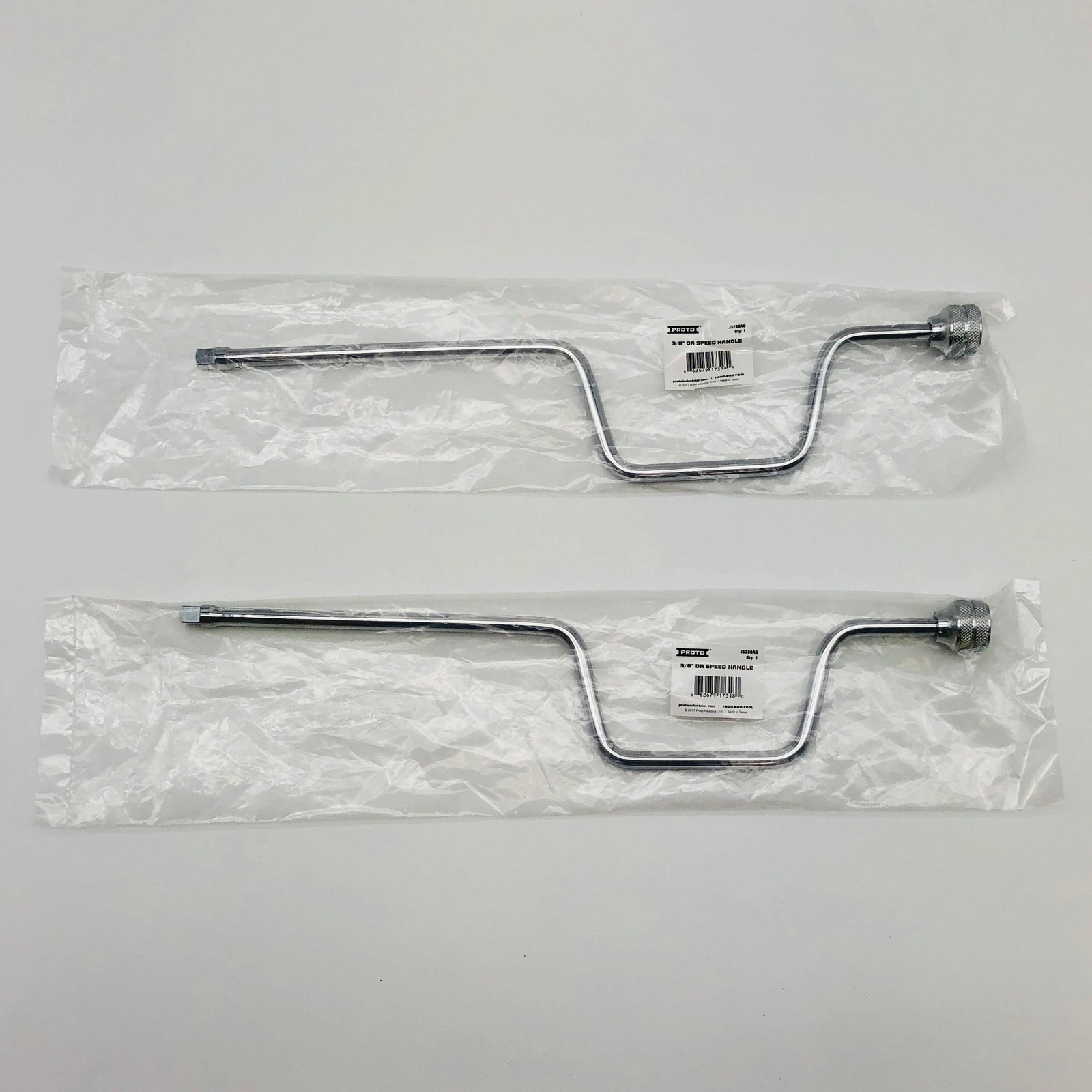 Proto J5280AG Speed Handle Wrench 3/8" Drive 17-1/2" Full Polish Chrome Lot of 2