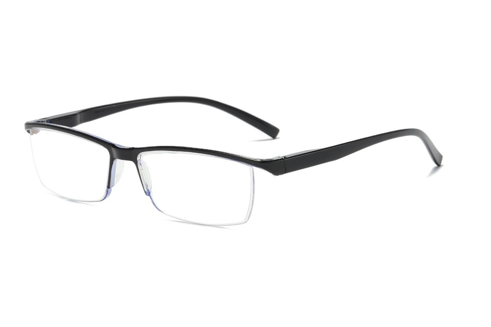 3 Pair Mens Rectangular Blue Light Blocking Reading Glasses Spring Hinge Readers