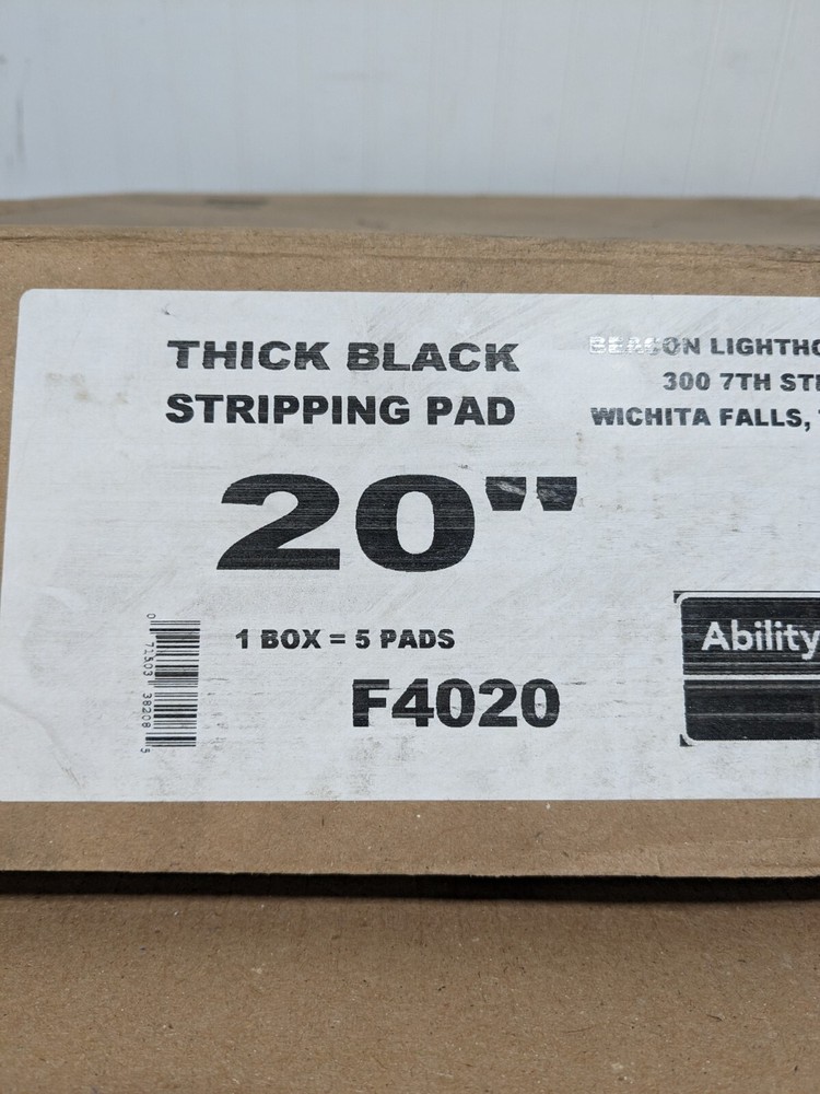 ABILITY ONE Floor Pad & Screen: Medium, 20" Long Qty 5 7910015132272