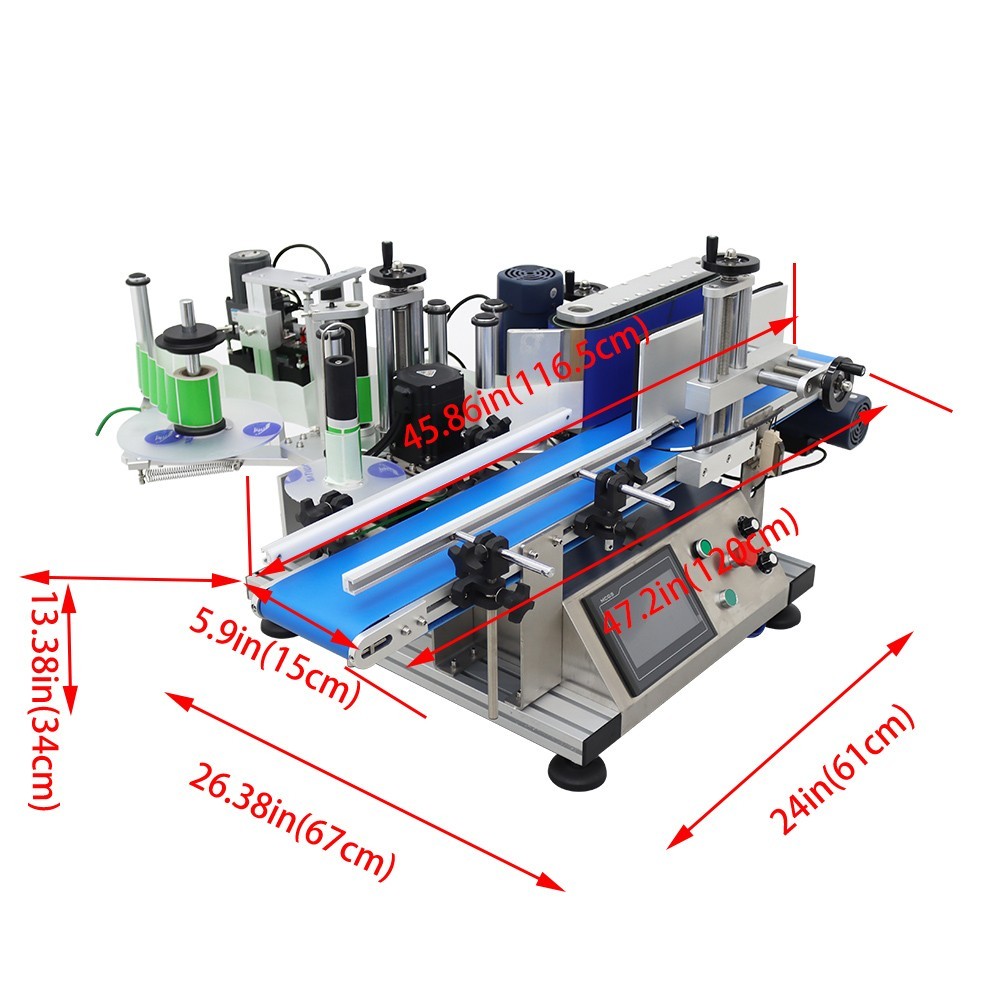 Auto Desktop Conveyor High Speed Coding Labeling Machine with Printer 1.57"-3.9"
