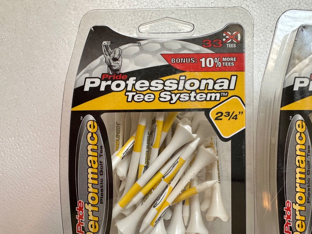 Pride Professional Tee System Evolution (2 3/4" Plastic Tees, 33 pack) Set of 2