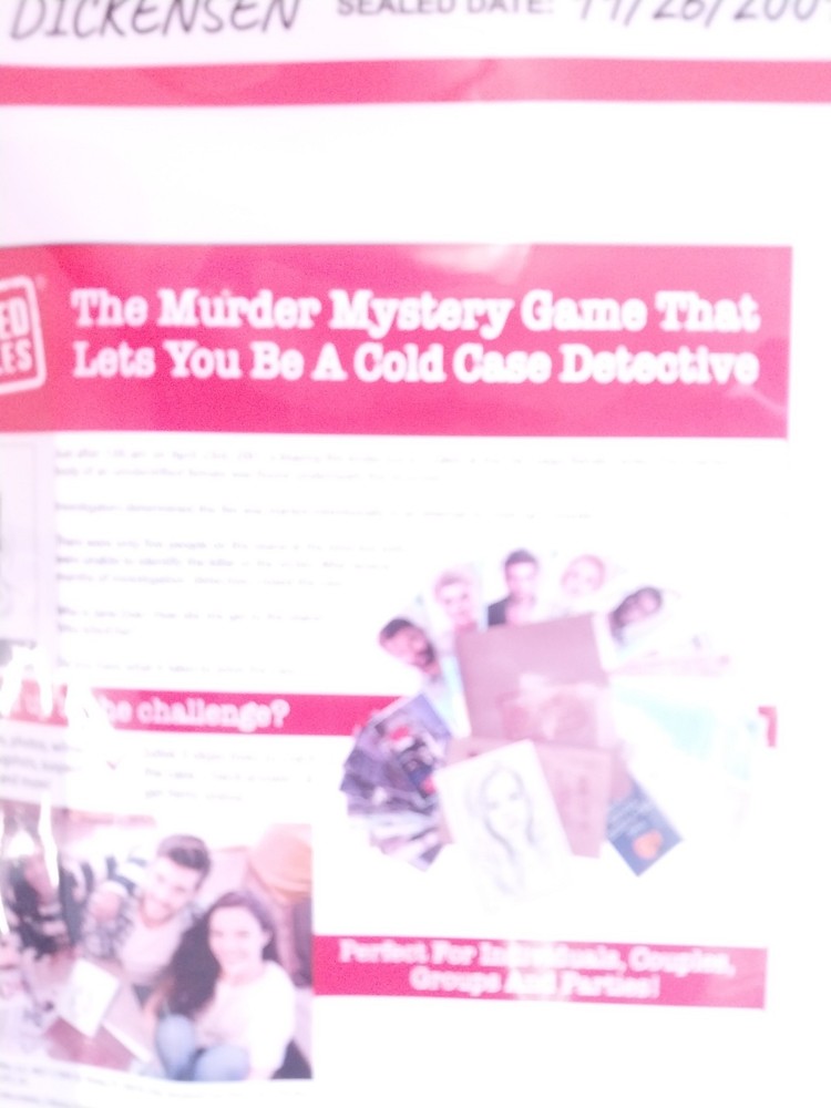 Unsolved Case Files Game Cold Case D3-0423000 SEALED