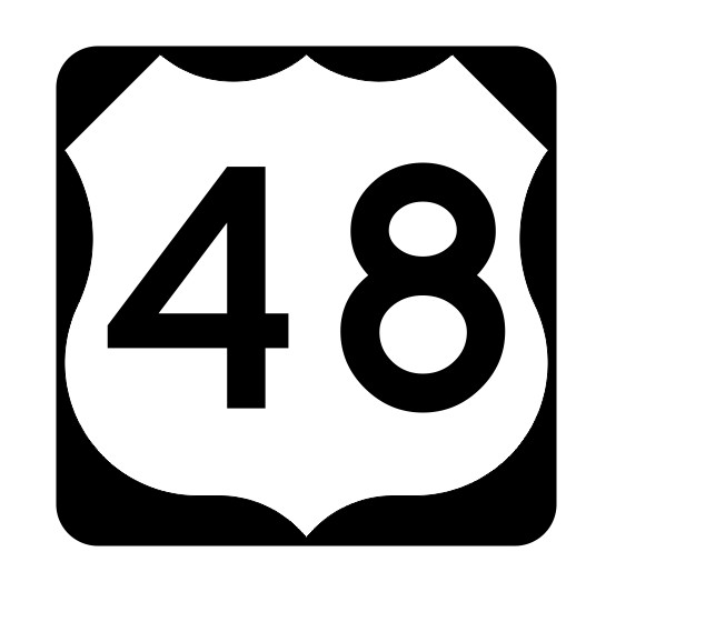 US Route 48 Sticker Decal