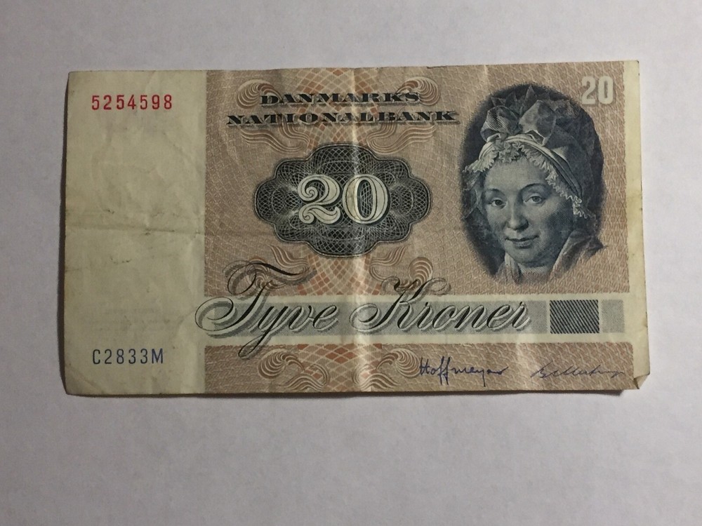 Ticket Denmark 20 Kroner 1972