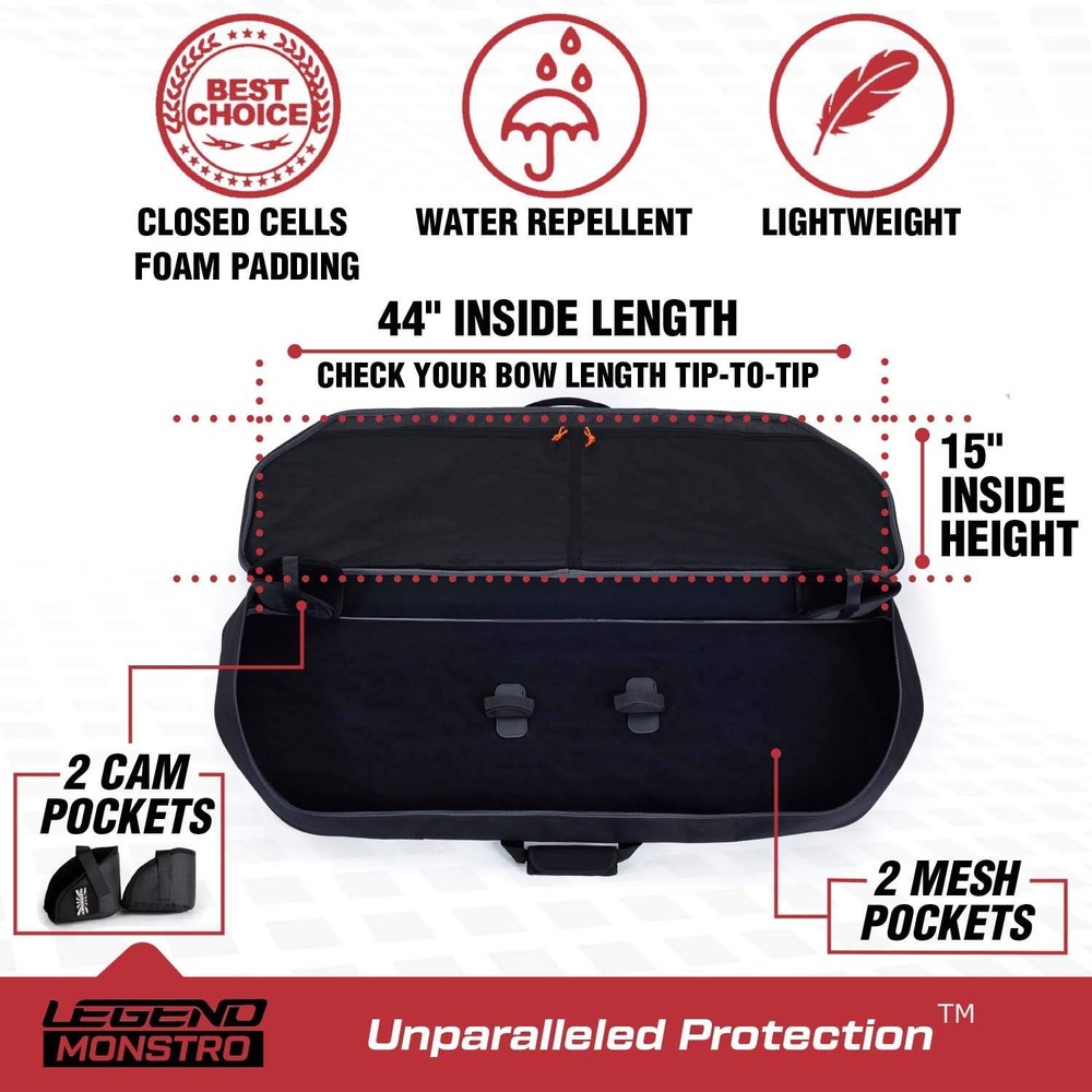 Monstro Compound Bow Case - Soft Bow Case for Compound Bow, Padded Bow and Ar...