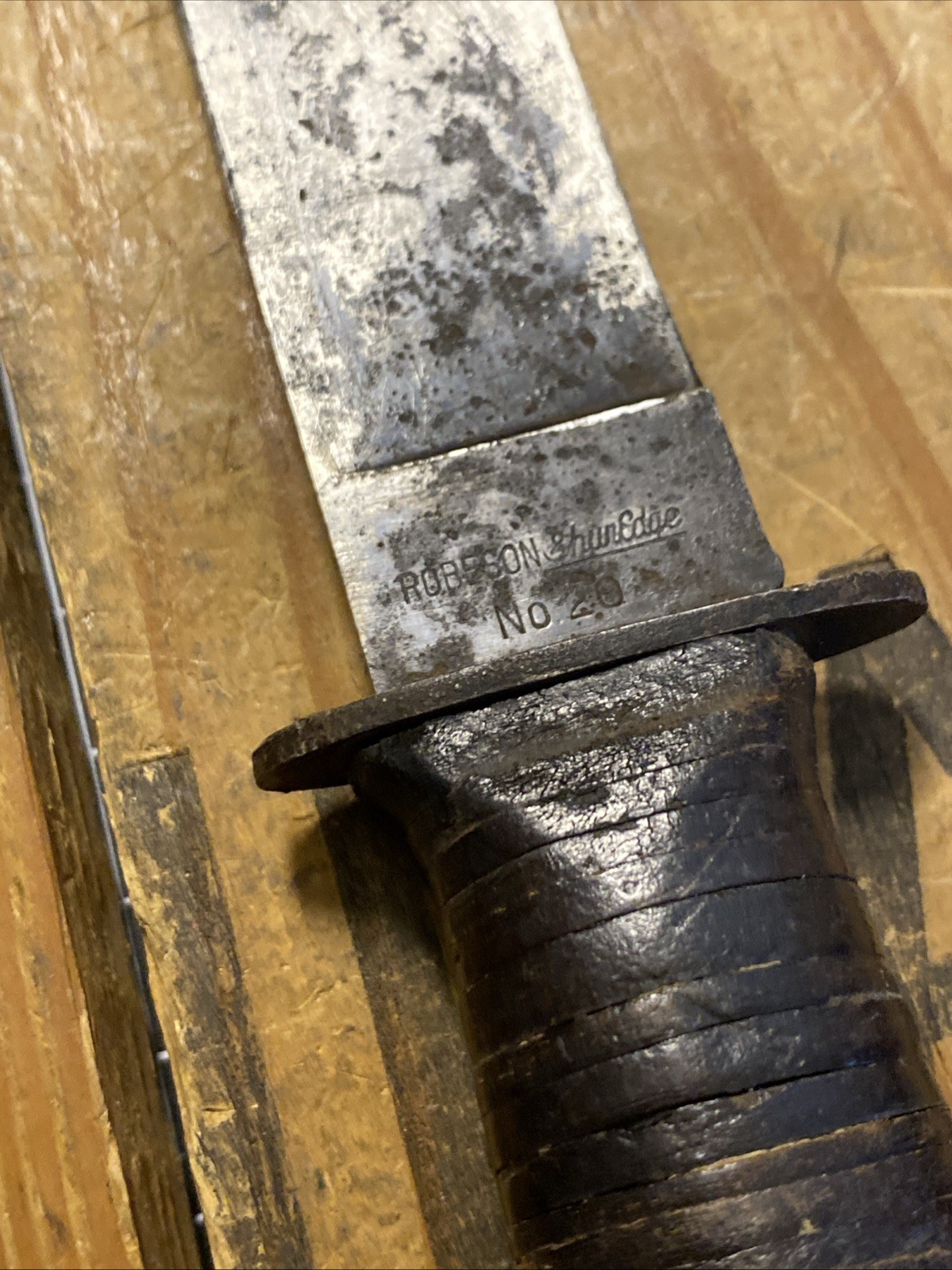 WW2 U.S.N. MK. 1 Robeson Shuredge No. 20 Fighting Knife NORD 4723 Scabbard Nice!