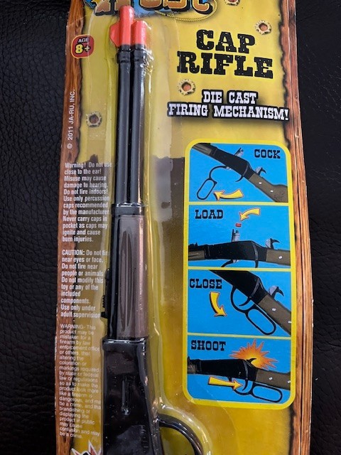 New Jaru Wild West Cap Rifle Die Cast Metal Firing Mechanism 11" Works Sealed