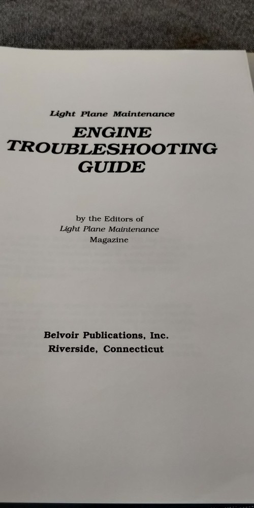 Light plane Maintenance Engine Troubleshooting Guide + Aircraft Engine BG