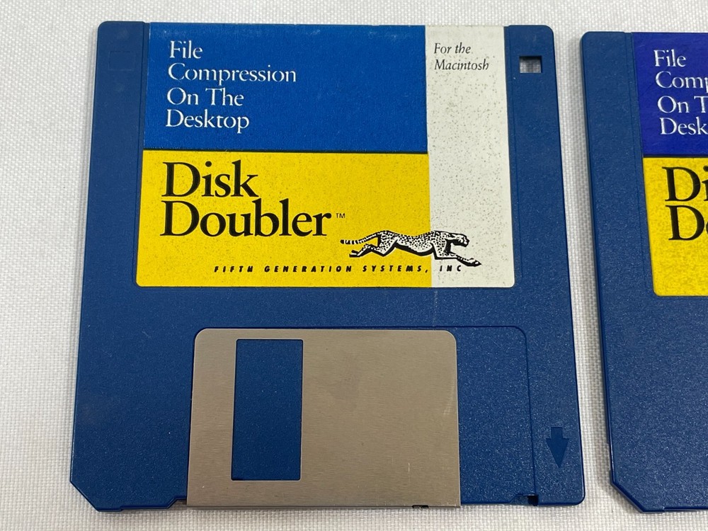 Vintage 1992 Disk Doubler 3.5" Floppy Disk MAC Disk 1 & 2 Salient