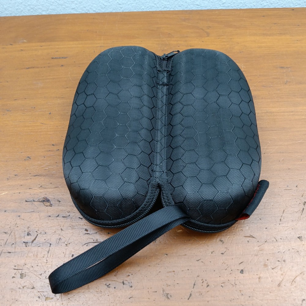 Faguma Sunglasses Clamshell Black Case Red Logo