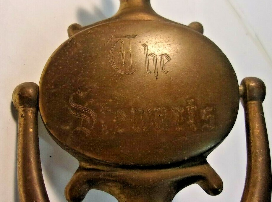 Solid Brass Door Knocker THINGS REMEMBERED Spain "The Stewarts" REDUCED