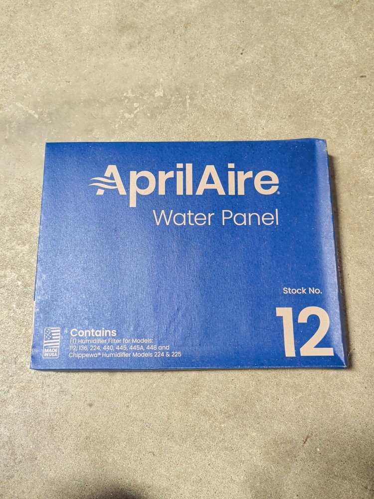 AprilAire 12 Water Panel Humidifier Filter Replacement Single Pack (1), White