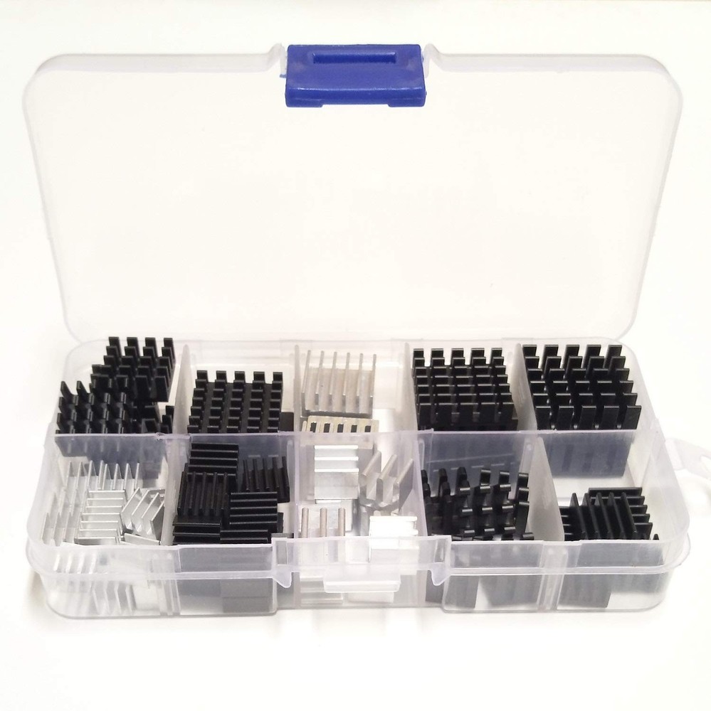 Easycargo 100pcs Heatsink Assortment Kit Small Cooler Aluminum Set...