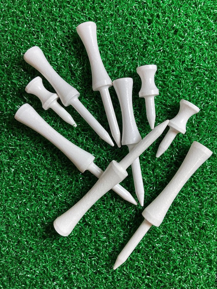 Golf Step Tees 2 3/4 Inch 40 Pack White Plastic Tee Set