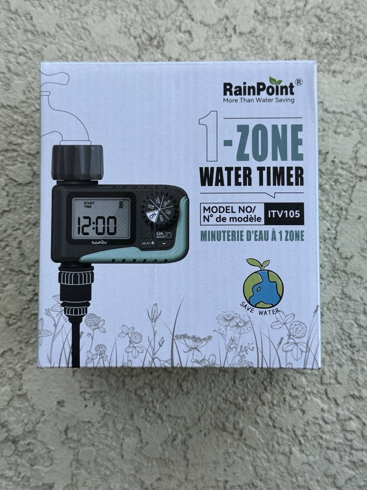 RAINPOINT Sprinkler Timer Outdoor Programmable Water Timer Garden Hose 1-zone
