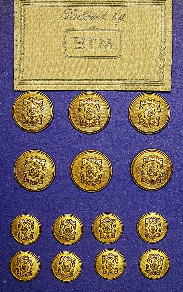 BTM REPLACEMENT BUTTONS 14 Gold Tone solid metal buttons Good Used Condition
