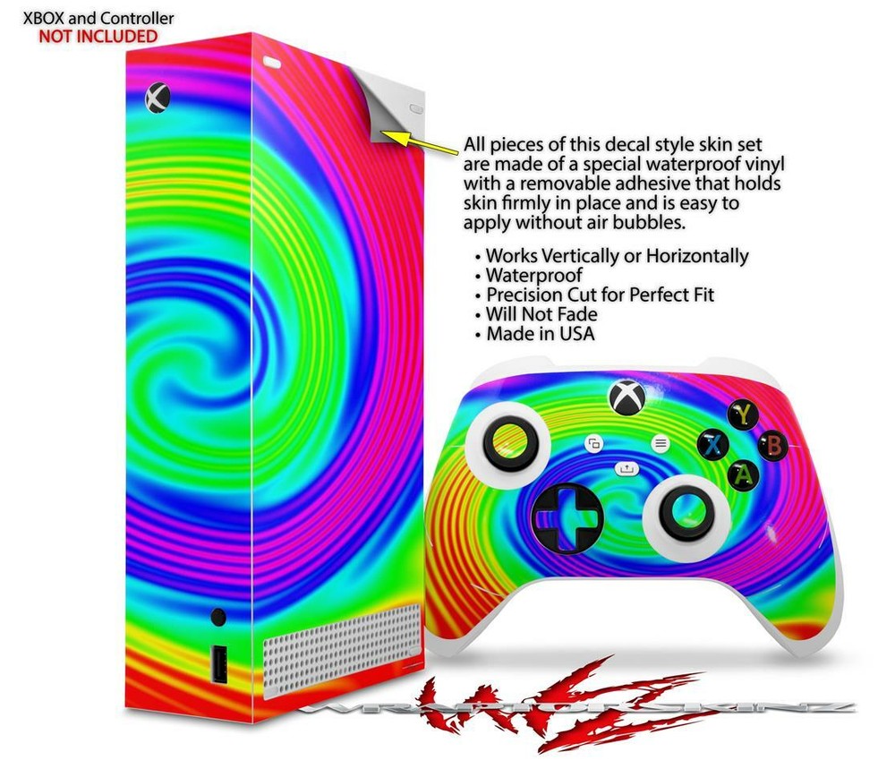 Skins XBOX Series S Console Controller Rainbow Swirl