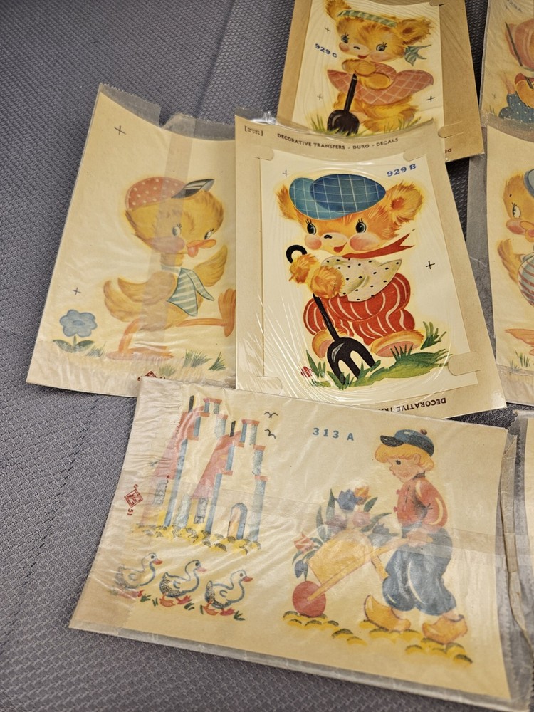 9 vtg duro Decorative Transfers #4