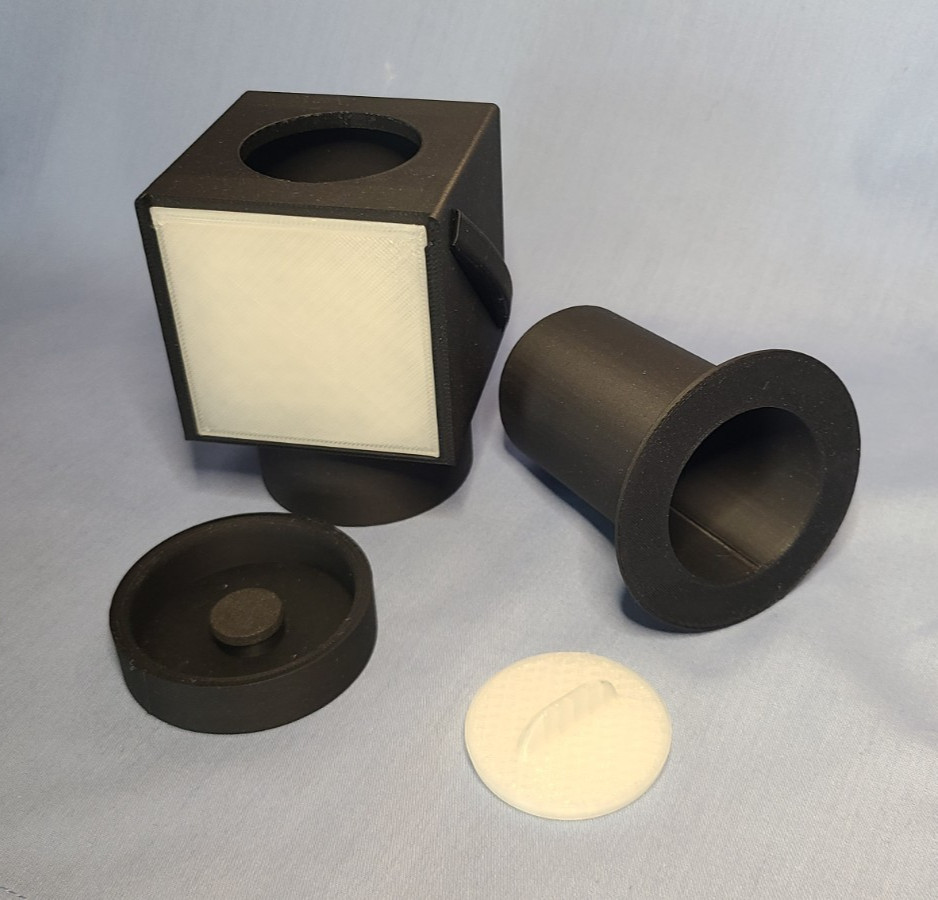 Axial Lighting Cube with diffuser for coin photography with Pro Photo Glass