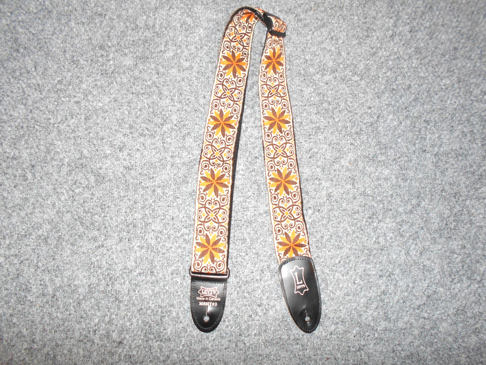 LEVY'S MADE IN CANADA M8HT #2 ARTSY FULLY ADJUSTABLE GUITAR STRAP