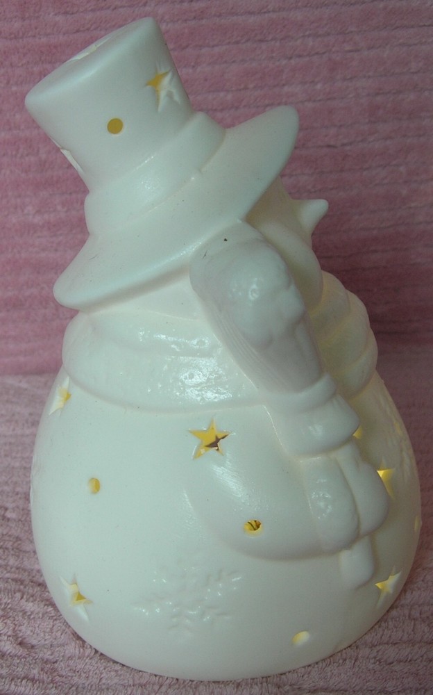 ArtMinds DIY Pre-Lit Ceramic Snowman Decor Ready to Paint NEW