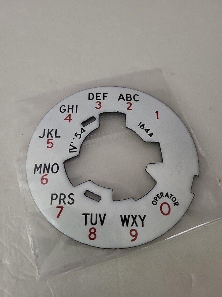 Telephone Rotary Dial Numbers