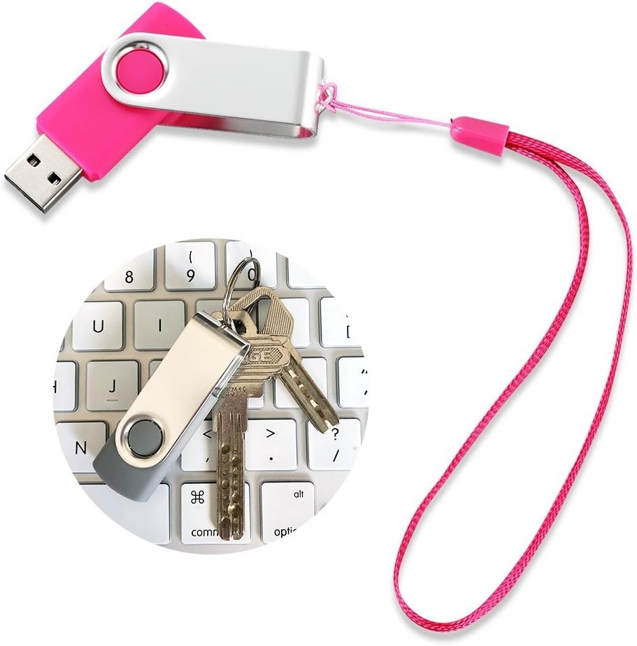 1GB USB Flash Drive 10 Pack - Multi-Color Swivel Memory Stick for Data Storage
