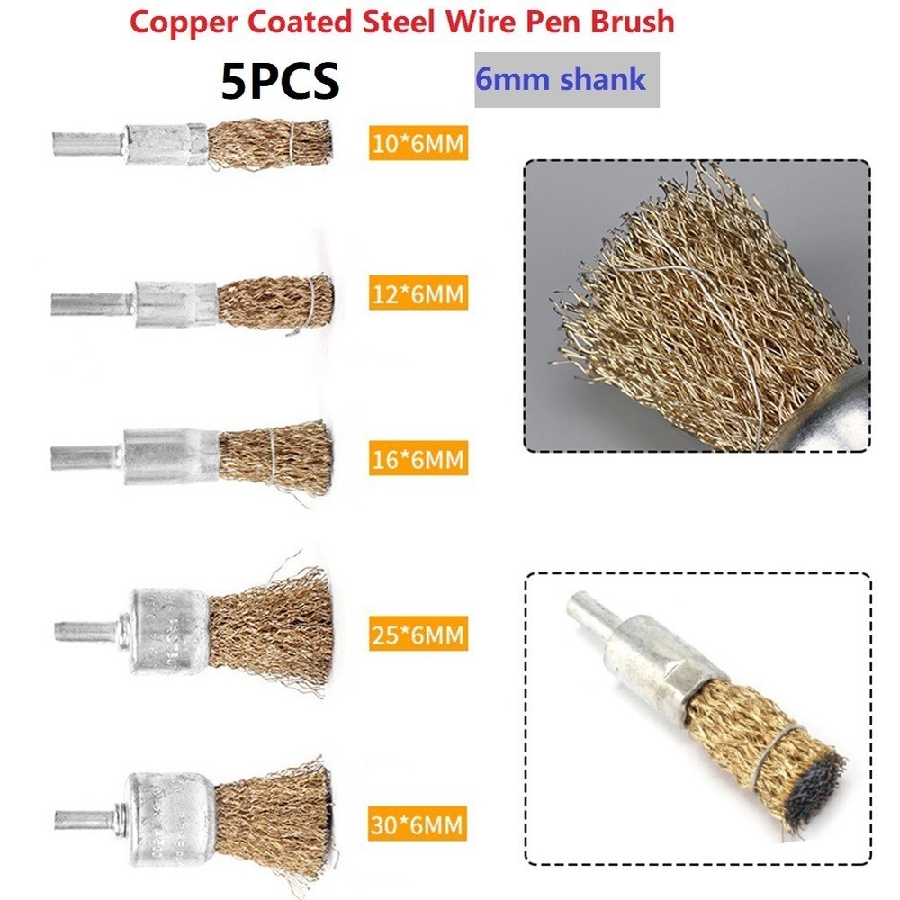 Wire Brushes Rotary Tool Accessory Copper Plating For Drill Grinder Hand Tools