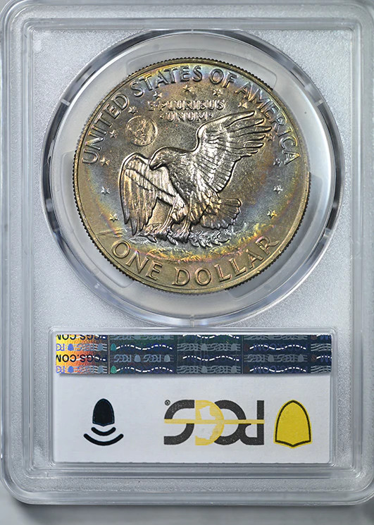 1973-D Clad Eisenhower Ike Dollar $1 PCGS MS64 - TONED!