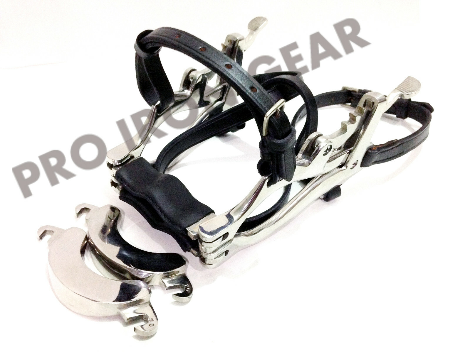 Horse Mouth Gag Equestrian Dental Speculum with Leather Straps