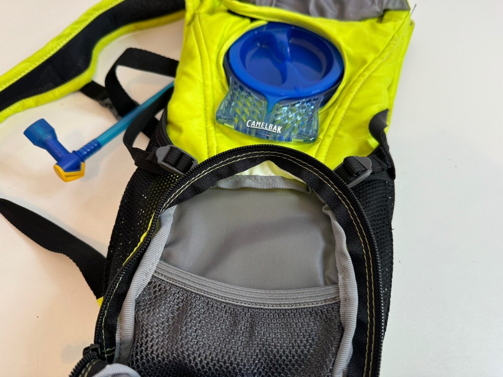 Camelbak Velocity Hydration Pack Hiking Backpack 70oz Bladder Neon Green