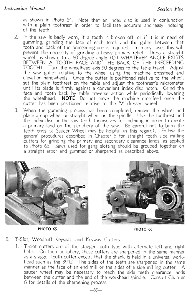 K.O.LEE Universal, Tool, & Surface Grinders Instructions & Operator Manual 0821