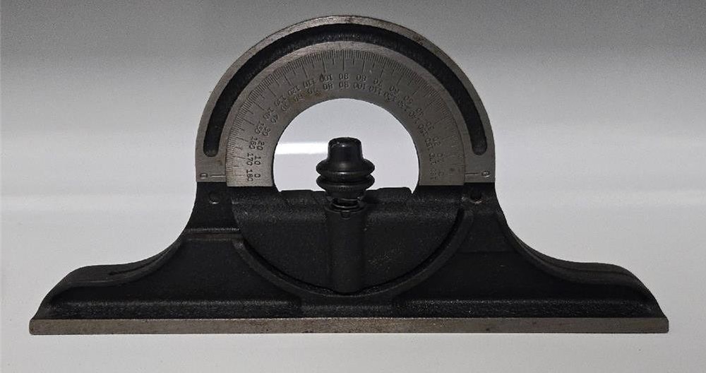 Vintage 7" Metalworking Protractor Head Machinist Tool