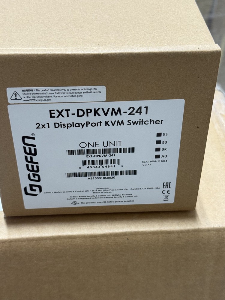 Gefen EXT-DPKVM-241 DisplayPort KVM Switch NIB!