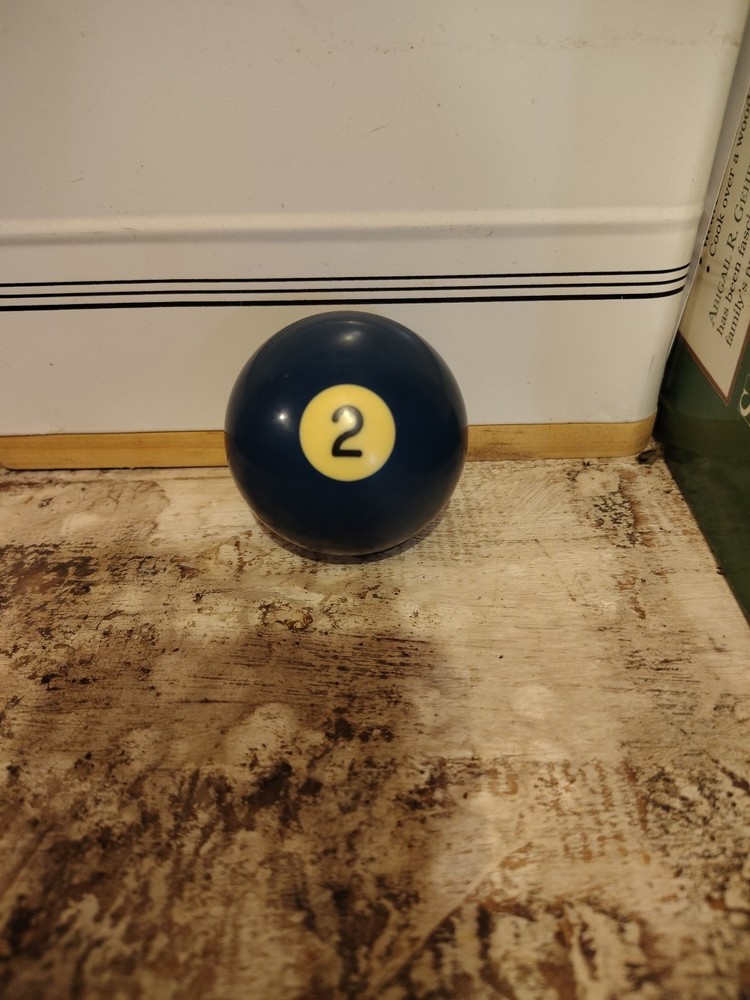 Vintage 2 1/4" Billiard Pool Ball Replacement #2 Solid Dark Blue