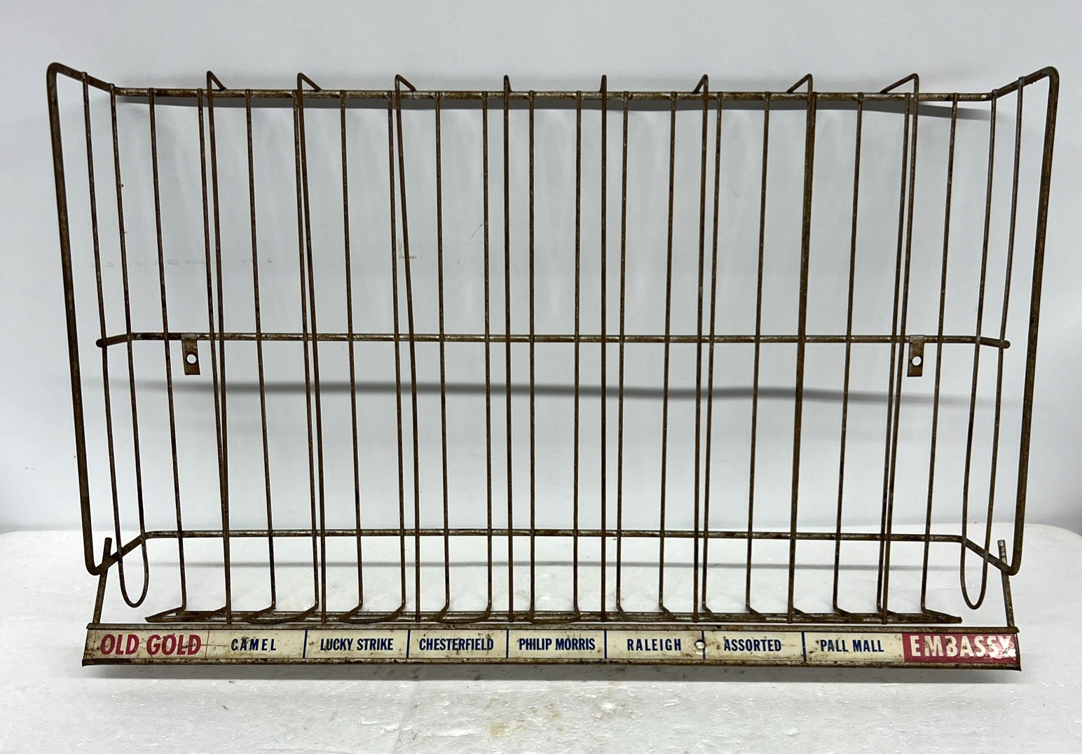 Metal Wire Rack Cigarette Advertising Display Vintage Country General Store 40s