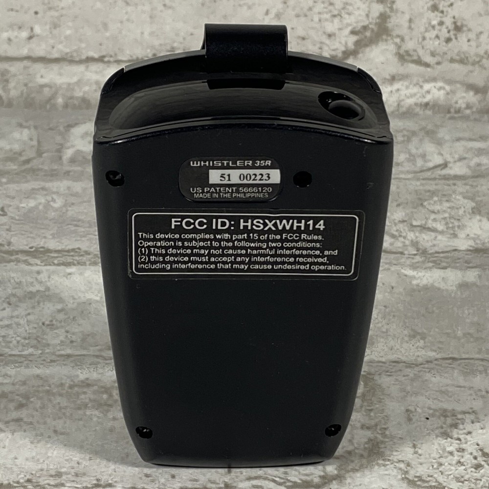 Whistler Laser Radar Detector Model 35R Not Tested