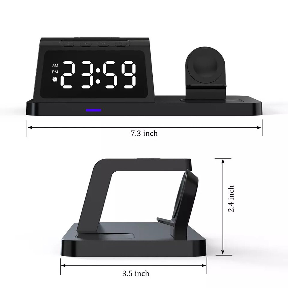4in1 Fast Wireless Charger Station Dock For Apple Watch iPhone 16 15 14 Pro Max