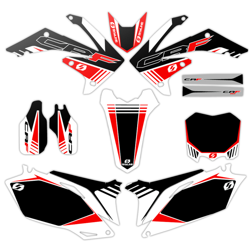 2009 2010 2011 2012 HONDA CRF 450R GRAPHICS KIT CRF450R MOTOCROSS DECALS