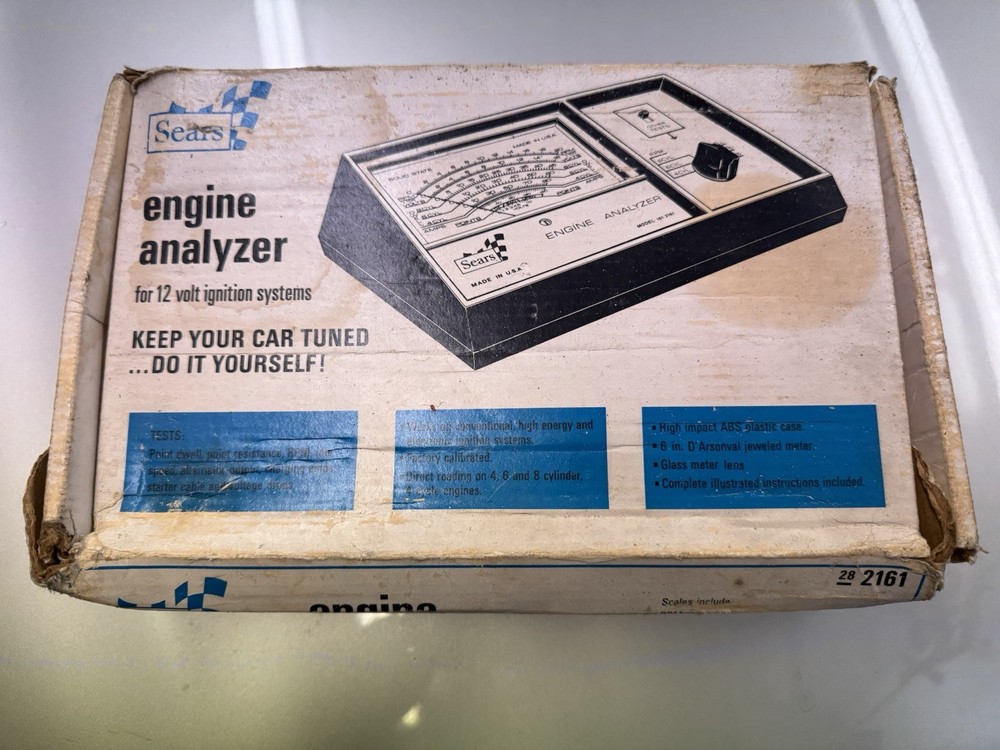 VTG 1970's Sears Engine Analyzer 161.2161 12V Volt Ignition Systems Instructions