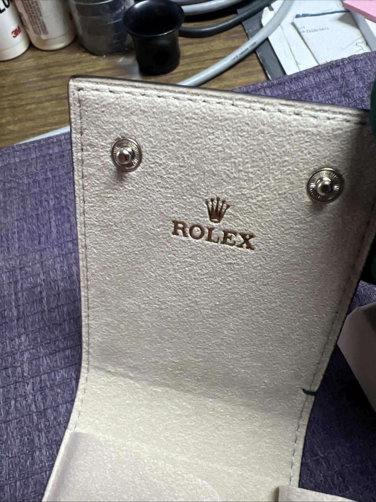 Rolex taupe leather travel pouch.New sealed In Box. Dealer New version Gift 🎁