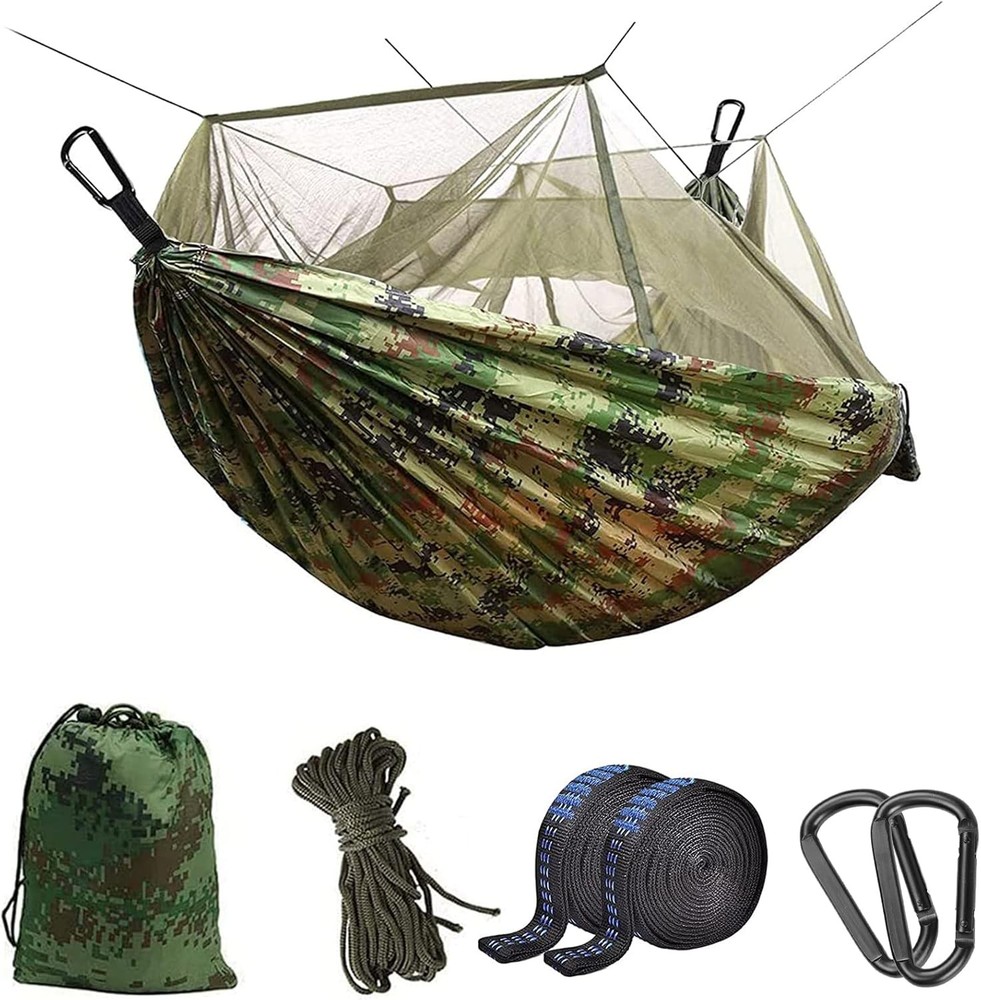 Camping Hammock with Mosquito Net - Ultra Lightweight Durable Double/Single Trav