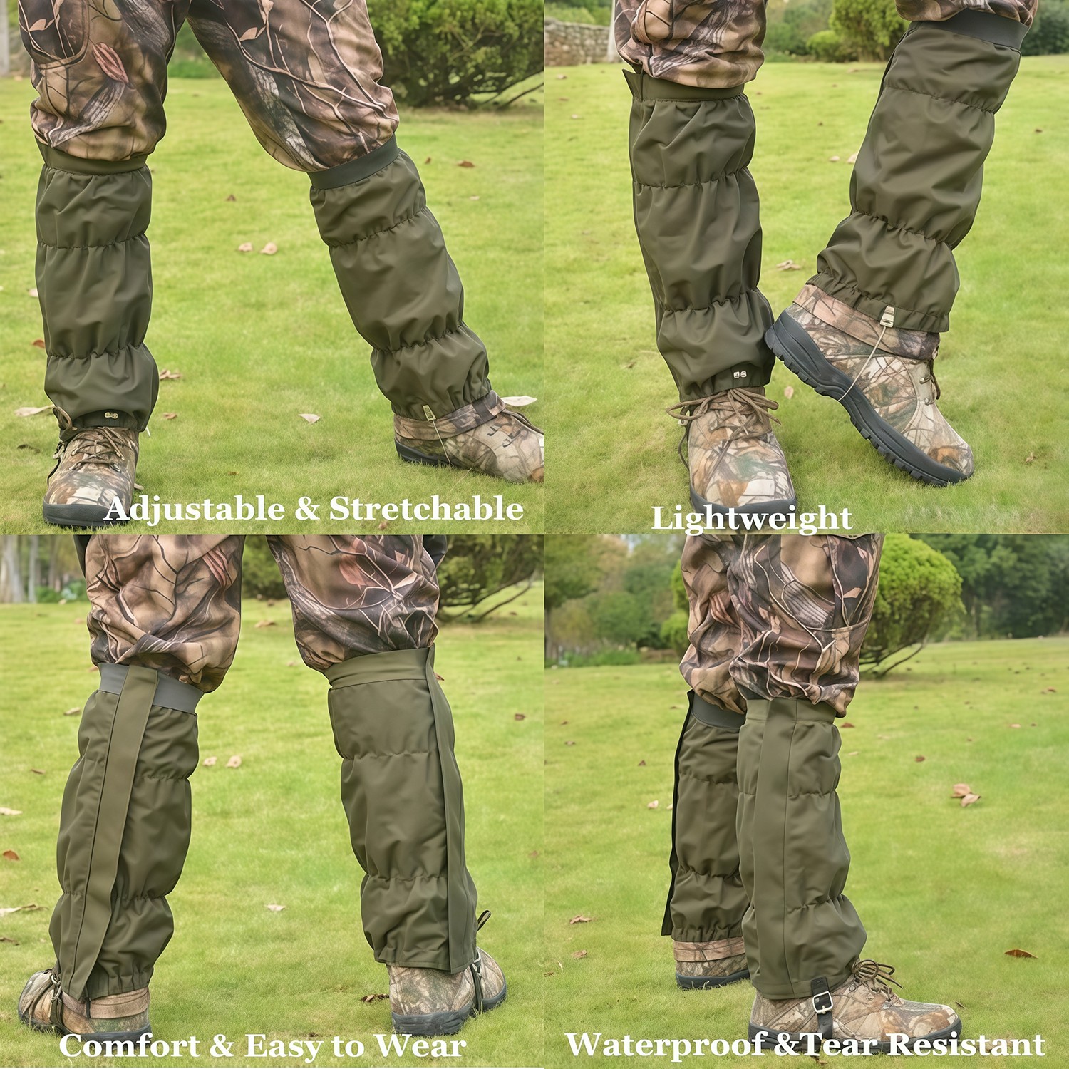 Adjustable Snake Gaiters for Men & Women, Thicken Snake Proof Boot Gators...