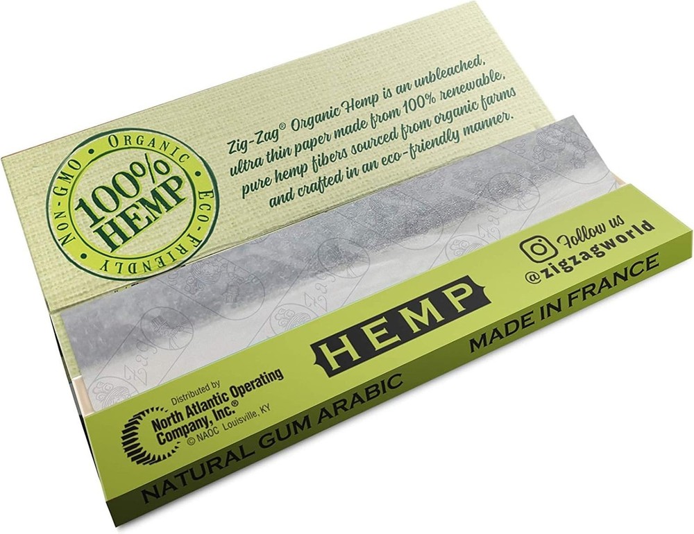 ZIG-ZAG Hemp Rolling Papers 1¼ Size (6 Bookets) - 50 Sheets Each