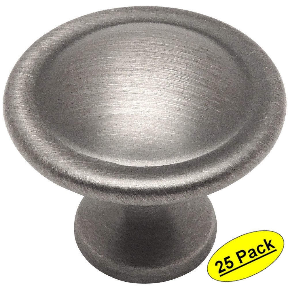 *25 Pack* Cosmas Cabinet Hardware Antique Silver Round Cabinet Knobs #4539AS