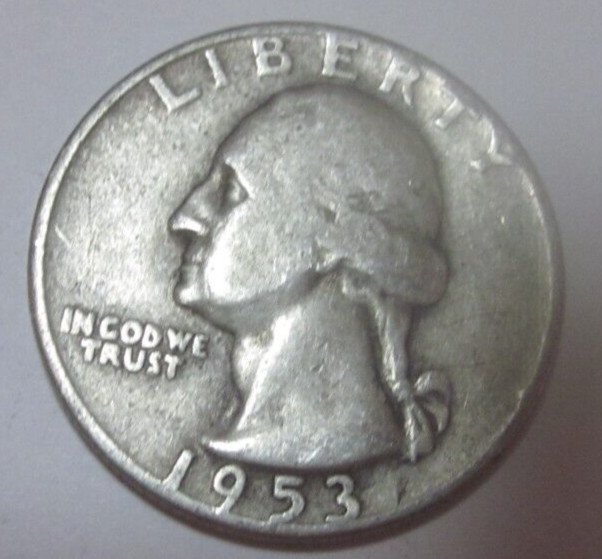 1953  D   Washington Silver Quarter   90% Silver
