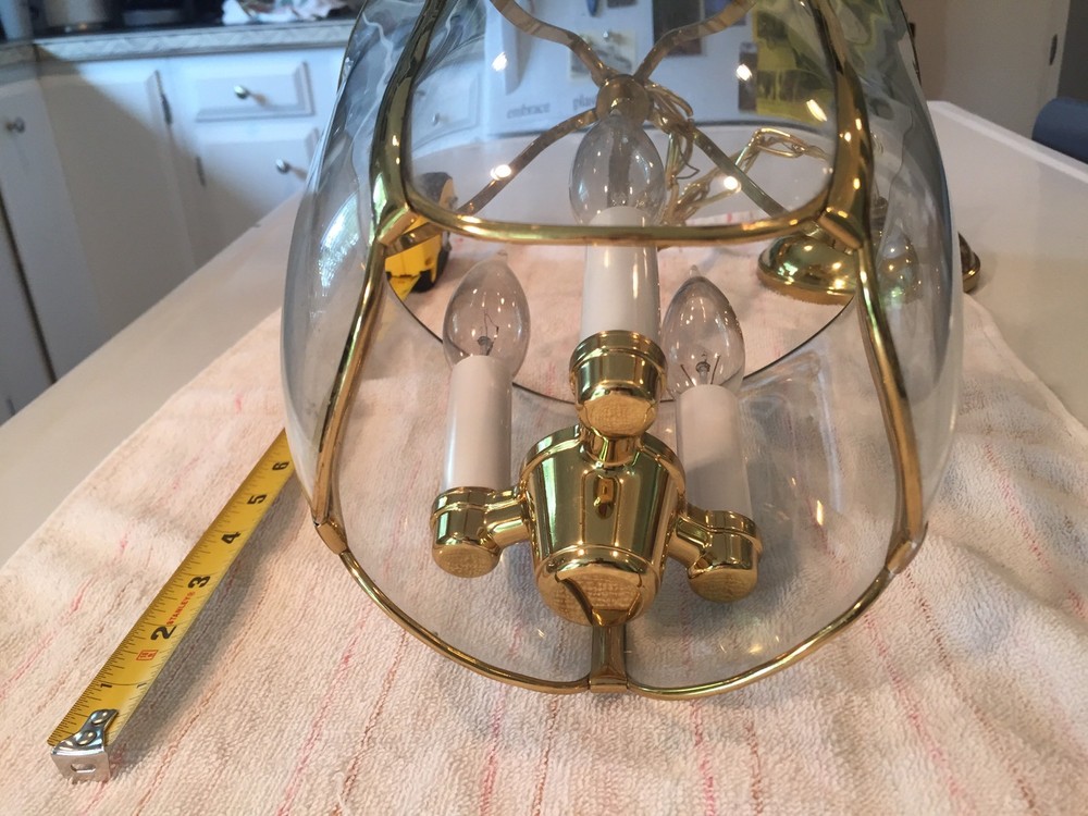 Brass Mid Century Modern Hanging Light~Pendent~Entry/Hallway